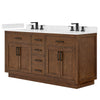 Custom image for Dark Oak with Matte Black Trim / Carrara Cultured Marble / No Mirror