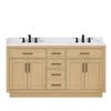 Custom image for Rift Oak with Matte Black Trim / White Cultured Marble / No Mirror