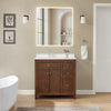 Custom image for Dark Walnut with Brushed Nickel Trim / White Quartz / No Mirror