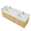 Custom image for Scandinavian Oak with Satin Bronze Trim / White Quartz / No Mirror