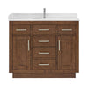 Custom image for Dark Oak with Brushed Nickel Trim / Carrara Cultured Marble / No Mirror