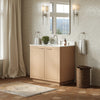Custom image for Light Straw with Brushed Nickel Trim / Carrara Cultured Marble / No Mirror