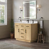 Custom image for Rift Oak with Matte Black Trim / White Cultured Marble / No Mirror
