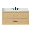 Custom image for Scandinavian Oak with Matte Black Trim / Giotto Quartz / No Mirror
