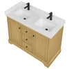 Custom image for Honey Oak with Matte Black Trim / Giotto Quartz / No Mirror