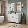 Custom image for White with Matte Black Trim / Carrara Cultured Marble / No Mirror