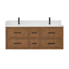 Custom image for Toasted Walnut with Matte Black Trim / Giotto Quartz / No Mirror