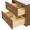 Custom image for Toasted Walnut with Satin Bronze Trim / White Quartz / No Mirror