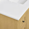 Custom image for Honey Oak with Polished Chrome Trim / White Cultured Marble / No Mirror