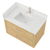 Custom image for Scandinavian Oak with Brushed Nickel Trim / White Quartz / No Mirror