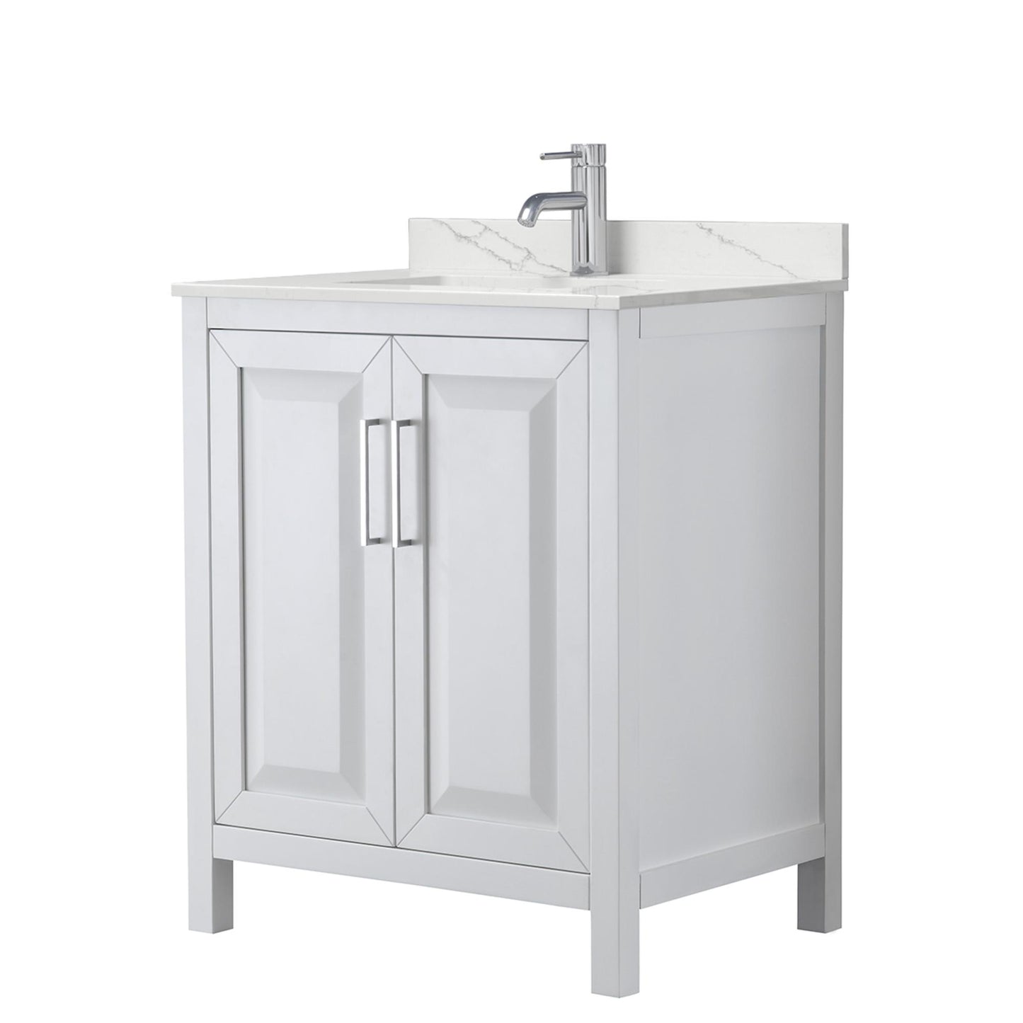 Daria Bathroom Vanity with Countertop 30 inch Single Sink Single hole Faucet Setup