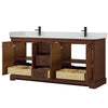 Custom image for Dark Walnut with Matte Black Trim / Carrara Cultured Marble / No Mirror