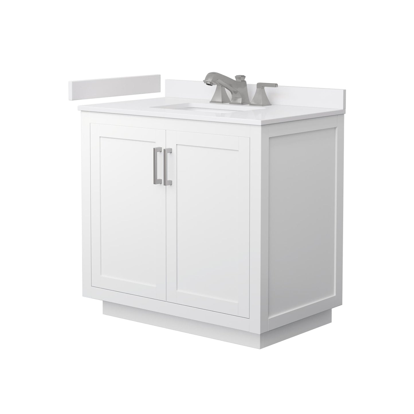 Miranda Bathroom Vanity with Countertop 36 inch Single Sink 3-hole Faucet Setup