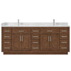 Custom image for Dark Oak with Brushed Nickel Trim / Carrara Cultured Marble / No Mirror