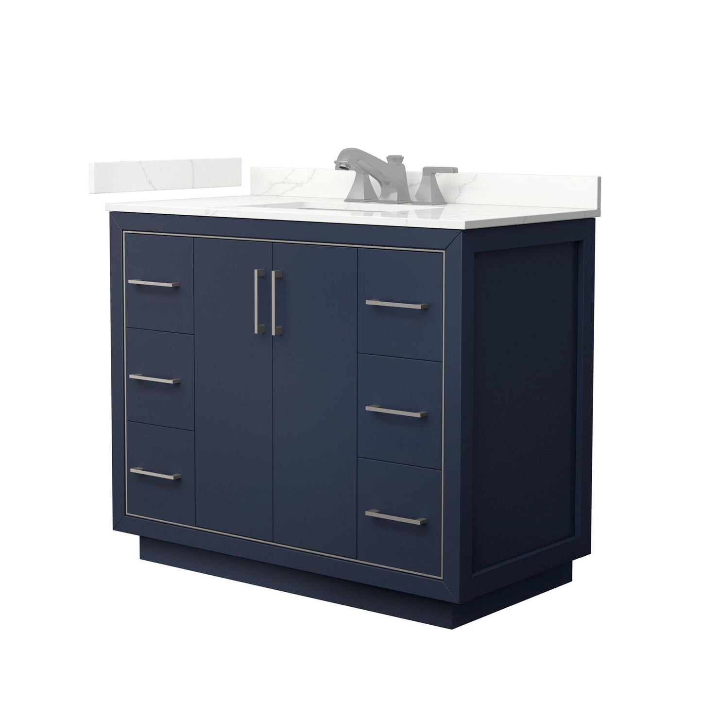 Icon Bathroom Vanity with Countertop 42 inch Single Sink 3-hole Faucet Setup