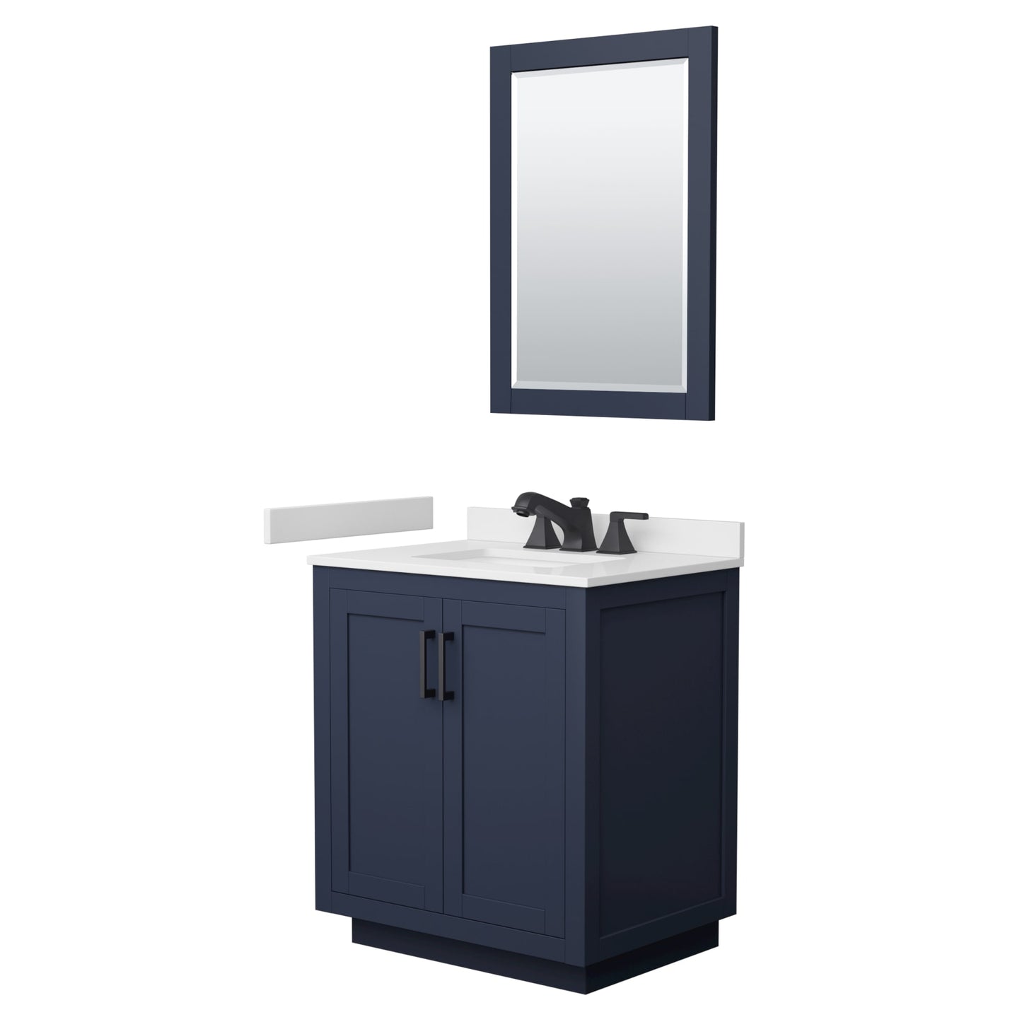 Miranda Bathroom Vanity with Countertop 30 inch Single Sink 3-hole Faucet Setup