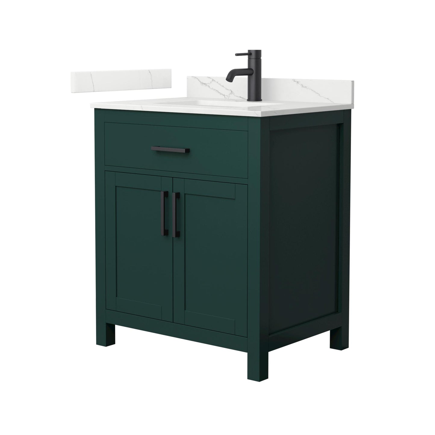 Beckett Bathroom Vanity with Countertop 30 inch Single Sink Single hole Faucet Setup
