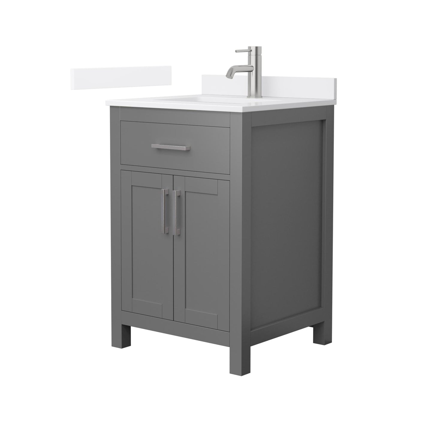 Beckett Bathroom Vanity with Countertop 24 inch Single Sink Single hole Faucet Setup