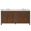 Custom image for Dark Walnut with Brushed Nickel Trim / Giotto Quartz / No Mirror