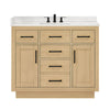 Custom image for Rift Oak with Matte Black Trim / White Quartz / No Mirror