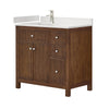 Custom image for Dark Walnut with Brushed Nickel Trim / Giotto Quartz / No Mirror
