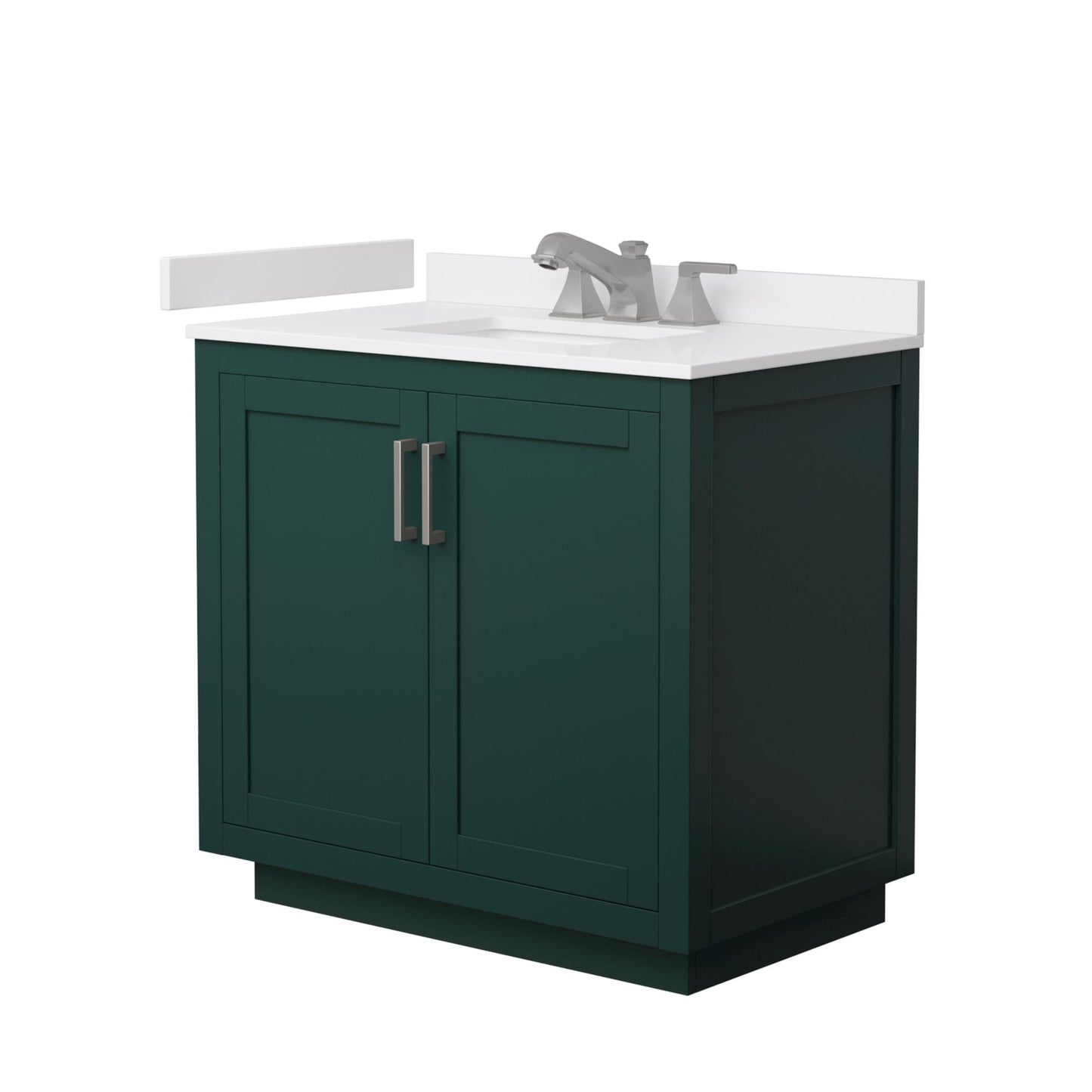 Miranda Bathroom Vanity with Countertop 36 inch Single Sink 3-hole Faucet Setup