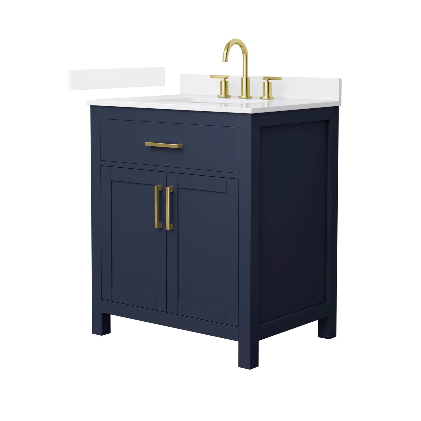 Beckett Bathroom Vanity with Countertop 30 inch Single Sink 3-hole Faucet Setup