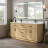 Custom image for Rift Oak with Matte Black Trim / White Cultured Marble / No Mirror