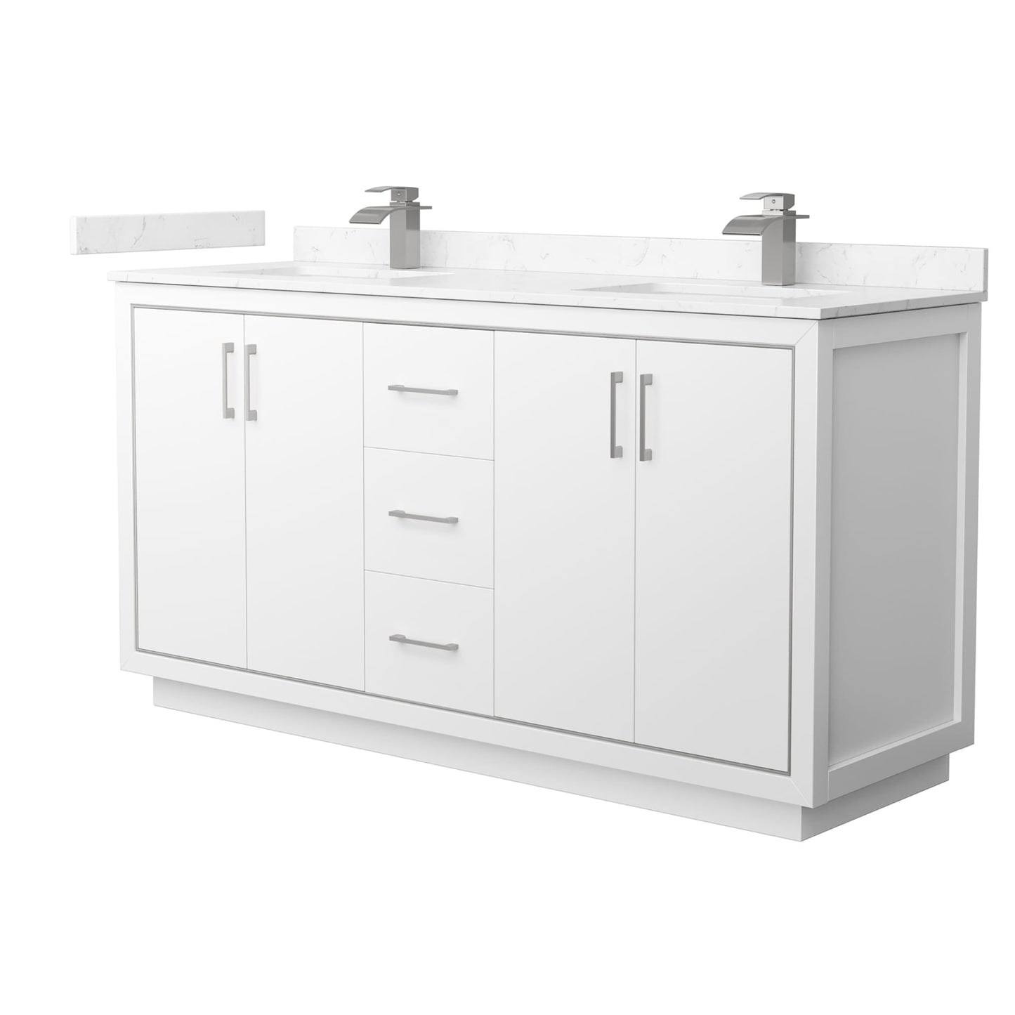 Icon Bathroom Vanity with Countertop 66 inch Double Sink Single hole Faucet Setup