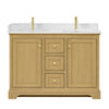 Custom image for Honey Oak with Brushed Gold Trim / Giotto Quartz / No Mirror