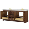 Custom image for Dark Walnut with Brushed Gold Trim / Carrara Cultured Marble / No Mirror
