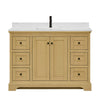 Custom image for Honey Oak with Matte Black Trim / Carrara Cultured Marble / No Mirror