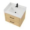 Custom image for Scandinavian Oak with Matte Black Trim / Giotto Quartz / No Mirror