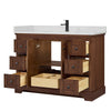 Custom image for Dark Walnut with Matte Black Trim / Giotto Quartz / No Mirror