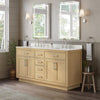 Custom image for Rift Oak with Brushed Nickel Trim / Carrara Cultured Marble / No Mirror