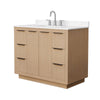 Custom image for Light Straw with Brushed Nickel Trim / Carrara Cultured Marble / No Mirror