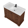 Custom image for Dark Walnut with Matte Black Trim / Carrara Cultured Marble / No Mirror