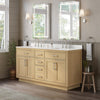 Custom image for Rift Oak with Brushed Nickel Trim / White Cultured Marble / No Mirror