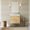Custom image for Scandinavian Oak with Brushed Nickel Trim / White Quartz / No Mirror