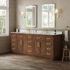 Custom image for Dark Oak with Brushed Gold Trim / Giotto Quartz / No Mirror