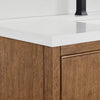 Custom image for Toasted Walnut with Matte Black Trim / White Quartz / No Mirror