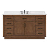 Custom image for Dark Oak with Matte Black Trim / Carrara Cultured Marble / No Mirror