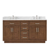 Custom image for Dark Oak with Brushed Nickel Trim / Giotto Quartz / No Mirror
