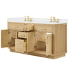 Custom image for Rift Oak with Brushed Gold Trim / White Cultured Marble / No Mirror