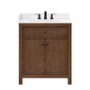 Custom image for Dark Walnut with Matte Black Trim / White Cultured Marble / No Mirror