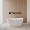 Custom image for White with Shiny White Trim and Polished Chrome Faucet / 55
