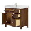 Custom image for Dark Walnut with Brushed Nickel Trim / White Quartz / No Mirror