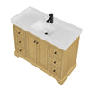 Custom image for Honey Oak with Matte Black Trim / Giotto Quartz / No Mirror