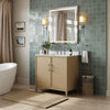 Custom image for White Oak with Brushed Nickel Trim / Giotto Quartz / No Mirror