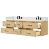 Custom image for Scandinavian Oak with Matte Black Trim / Giotto Quartz / No Mirror